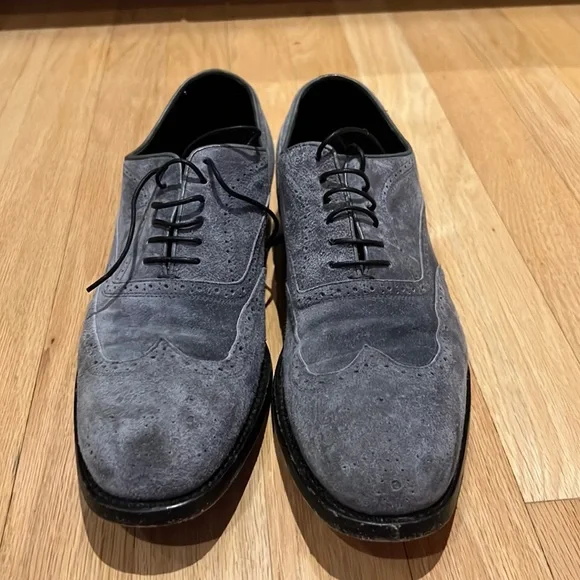 Mens Brioni Gray Suede Italy Made Dress Shoes Derby Oxfords Size 10‎ D GUC Mens Brioni Gray Suede Italy Made Dress Shoes Derby‎ Oxfords  main image 2